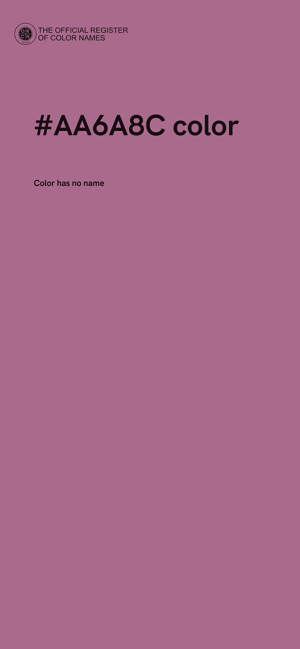 #AA6A8C color image