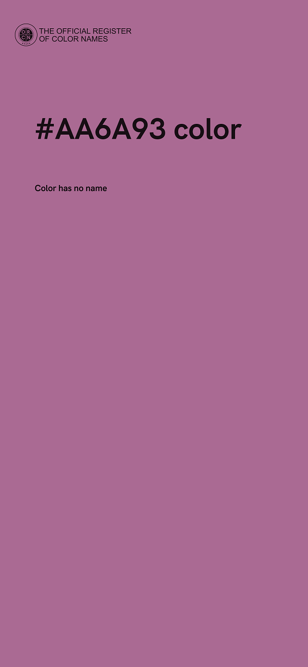 #AA6A93 color image
