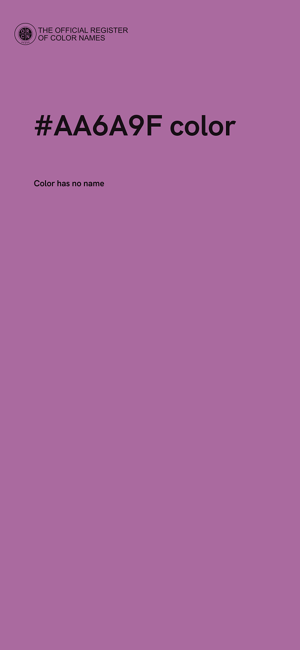 #AA6A9F color image
