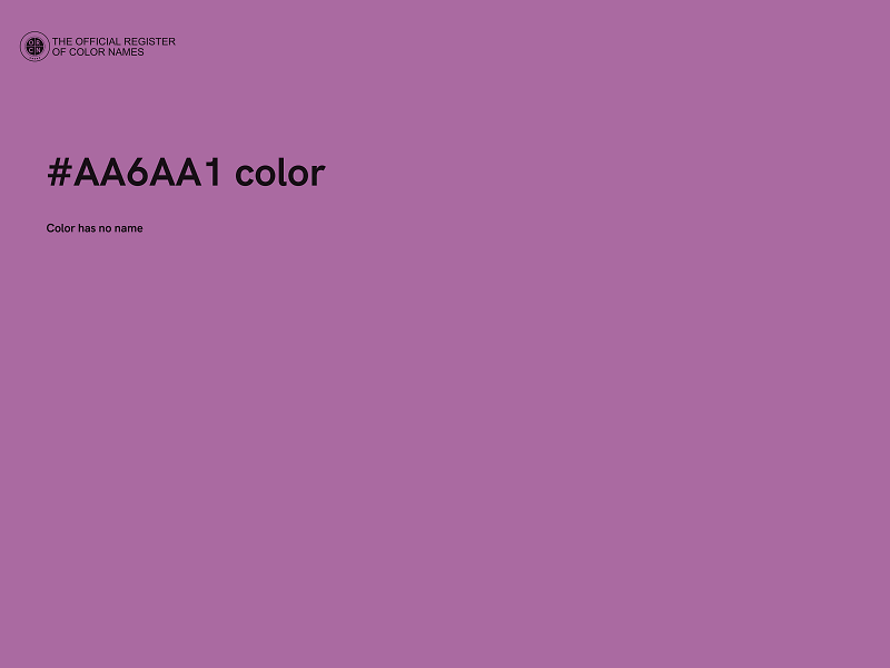 #AA6AA1 color image