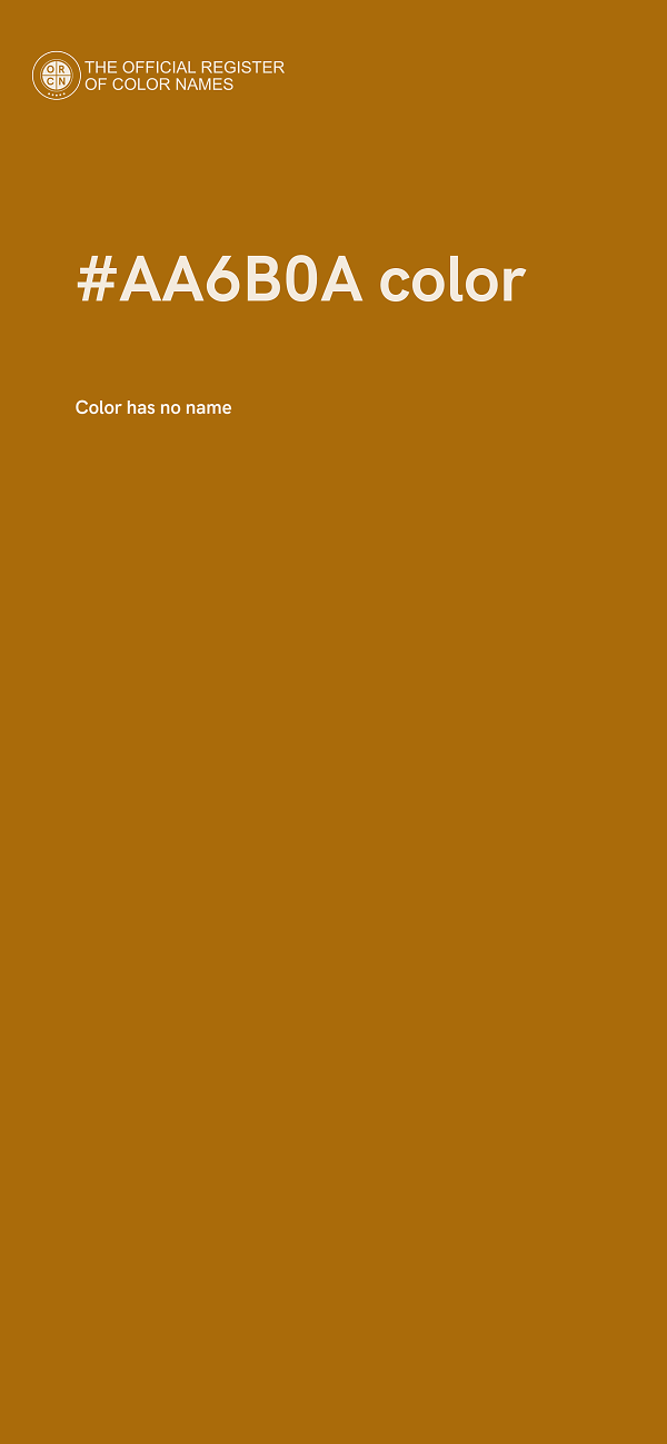 #AA6B0A color image