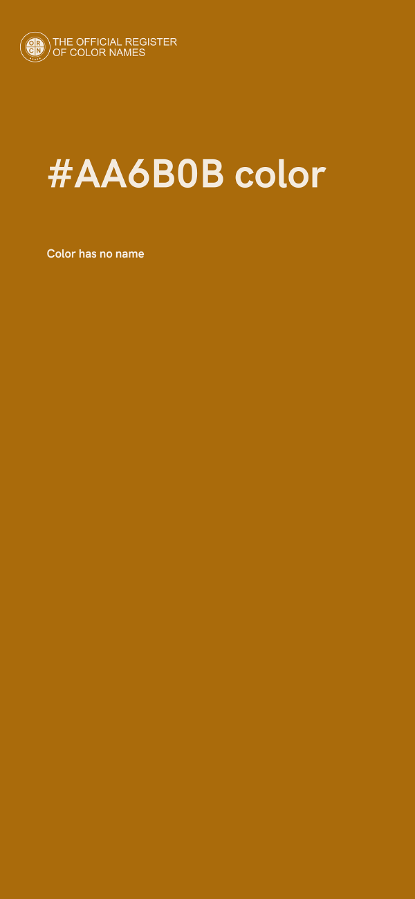 #AA6B0B color image