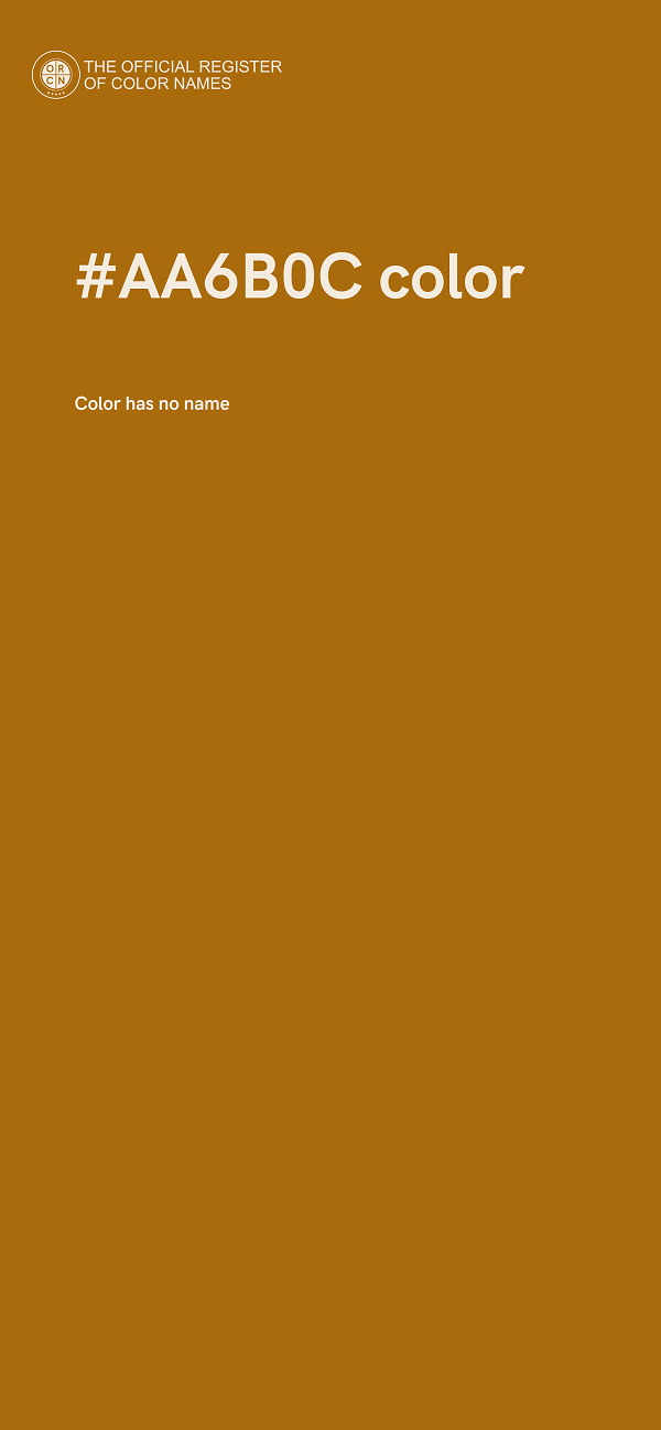 #AA6B0C color image
