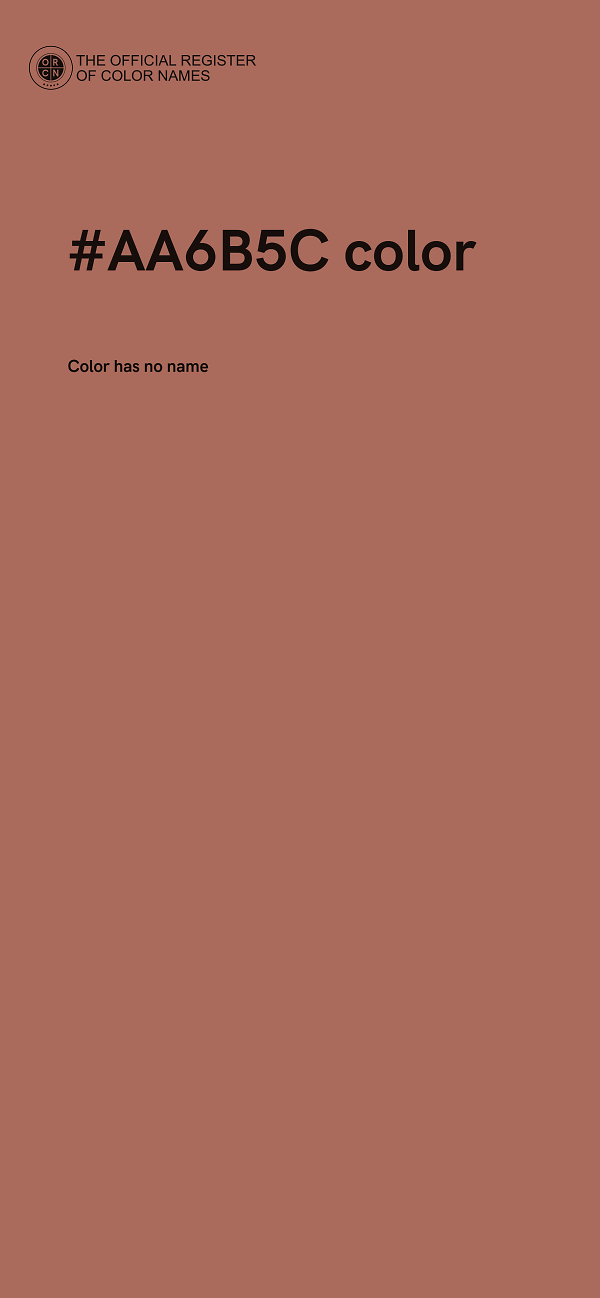 #AA6B5C color image