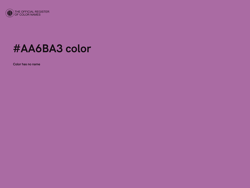 #AA6BA3 color image