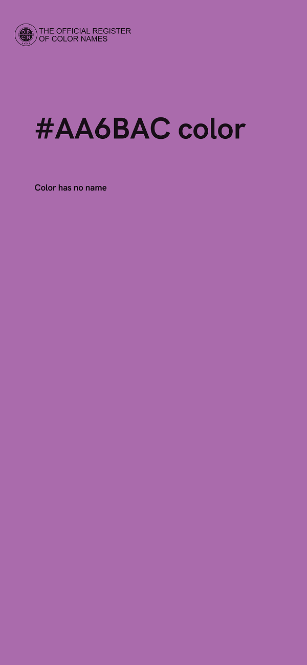 #AA6BAC color image