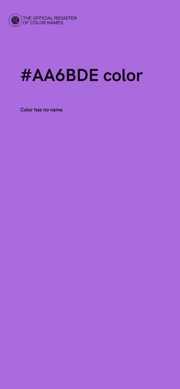 #AA6BDE color image