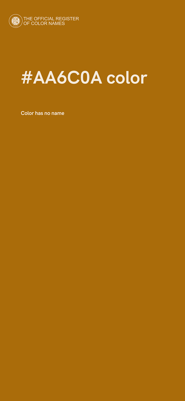 #AA6C0A color image