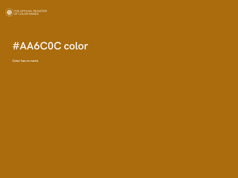 #AA6C0C color image