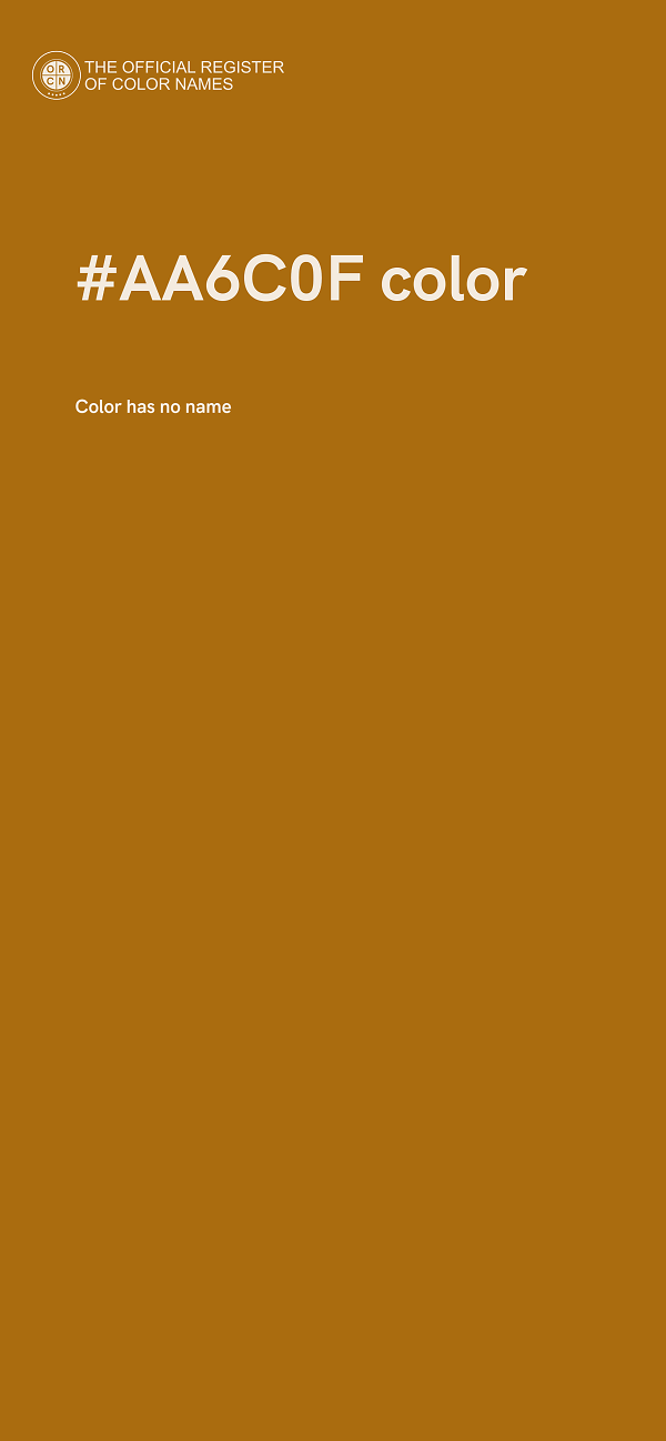 #AA6C0F color image