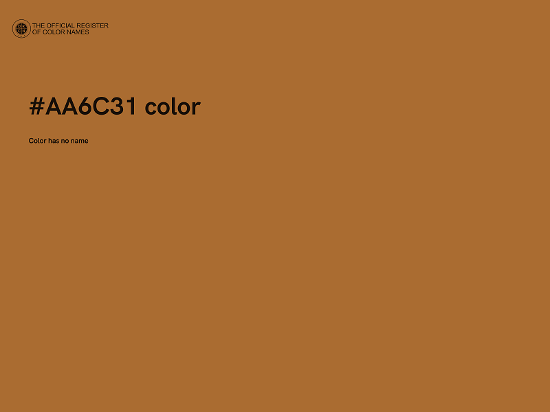 #AA6C31 color image