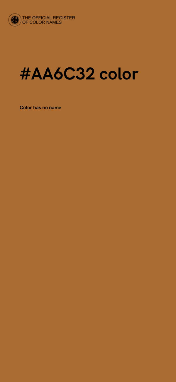 #AA6C32 color image