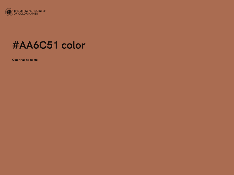 #AA6C51 color image