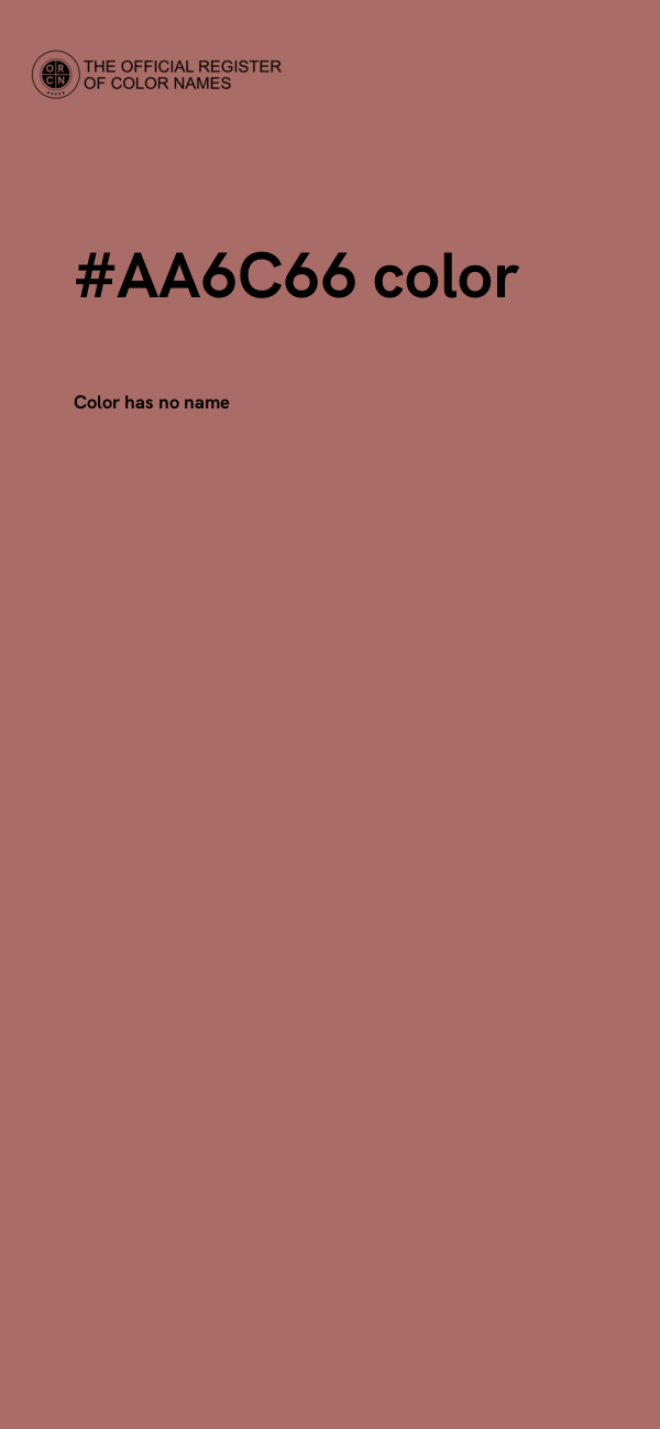 #AA6C66 color image