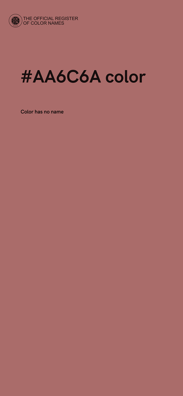 #AA6C6A color image