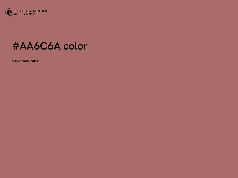 #AA6C6A color image