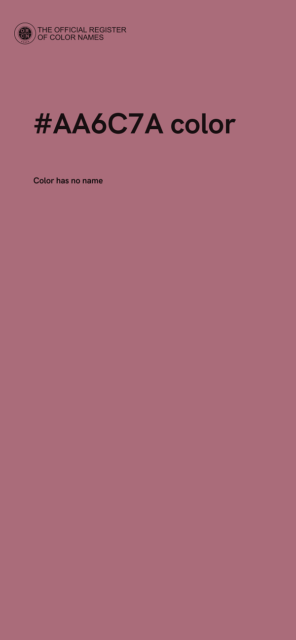 #AA6C7A color image