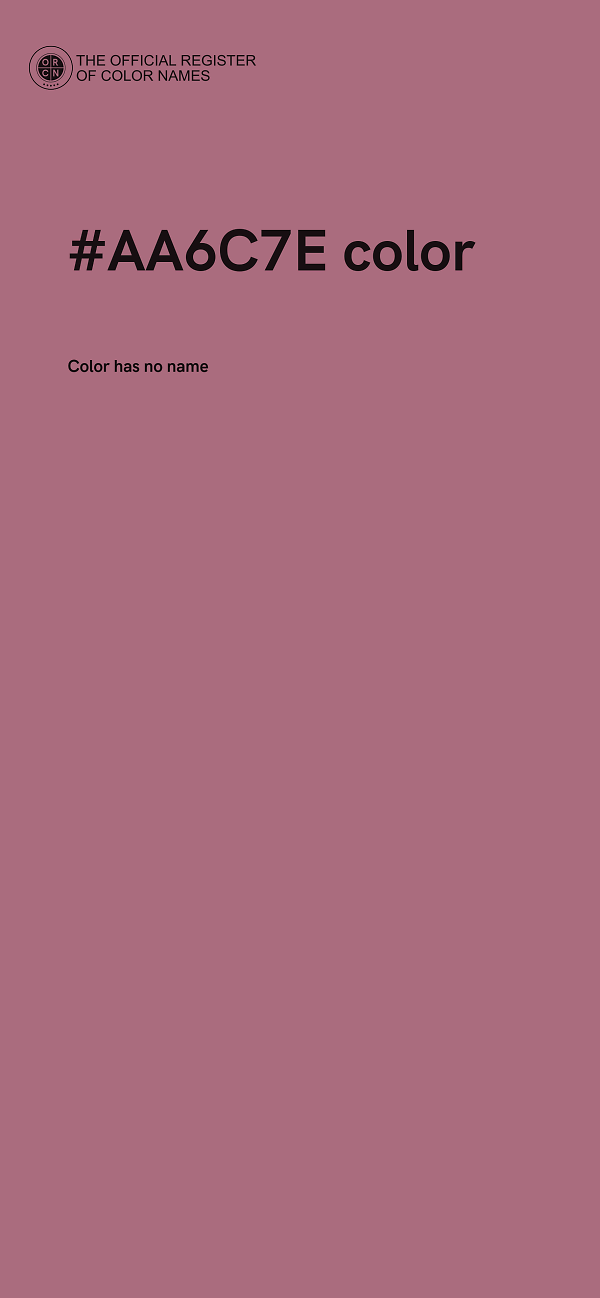 #AA6C7E color image
