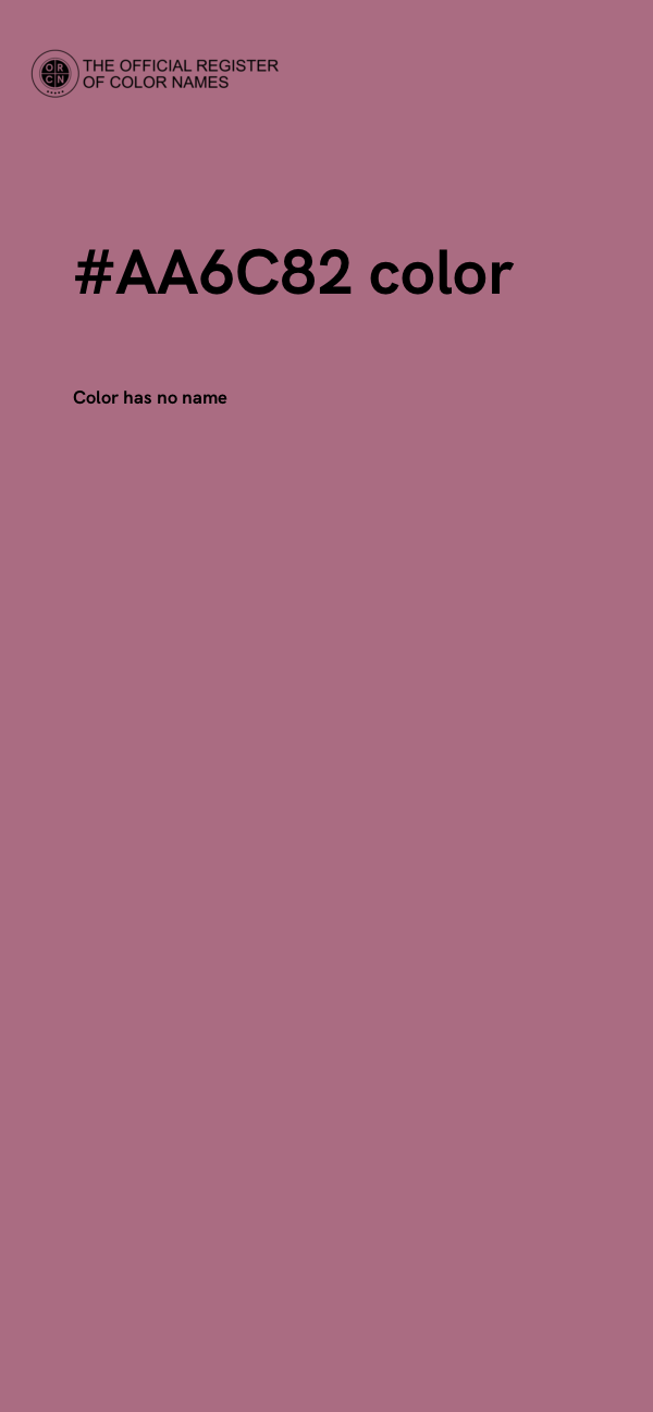 #AA6C82 color image