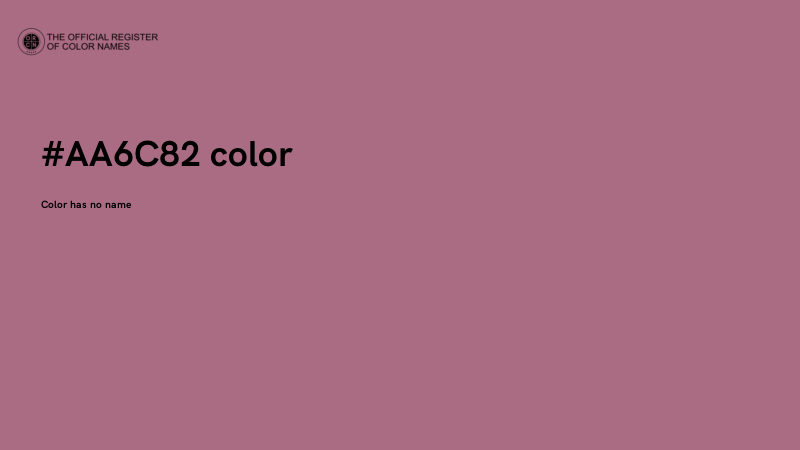 #AA6C82 color image