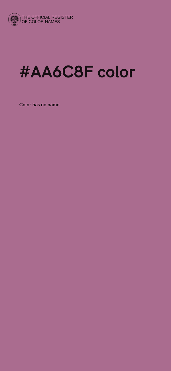 #AA6C8F color image