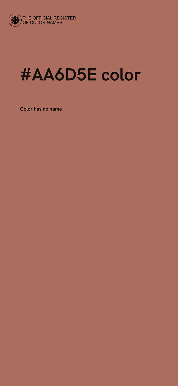 #AA6D5E color image