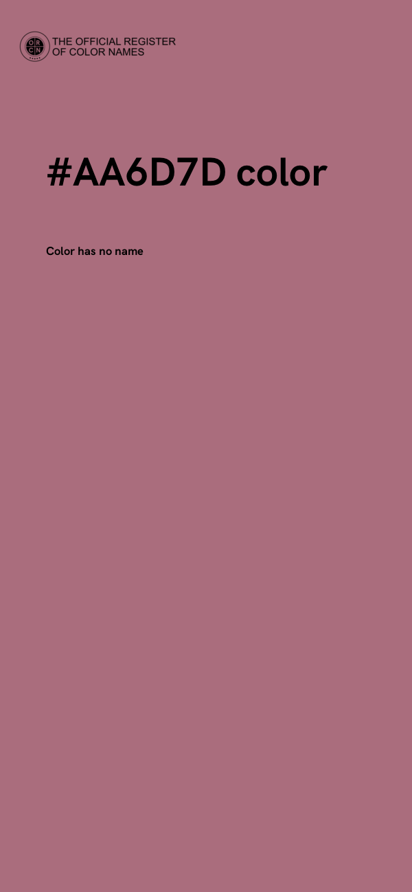 #AA6D7D color image