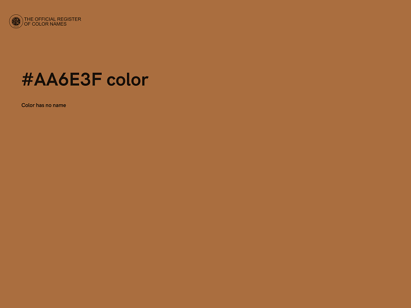 #AA6E3F color image
