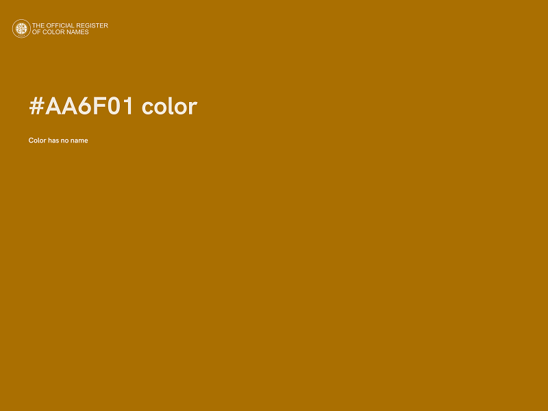 #AA6F01 color image
