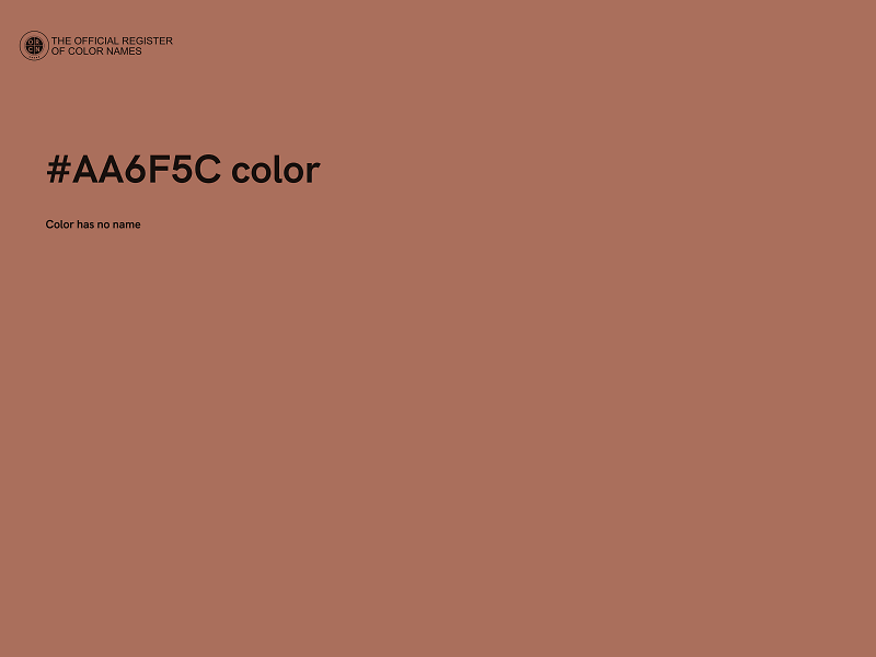 #AA6F5C color image