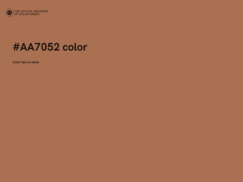 #AA7052 color image
