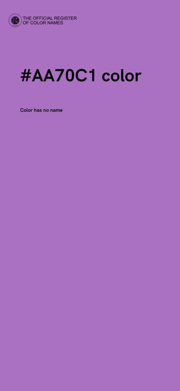 #AA70C1 color image