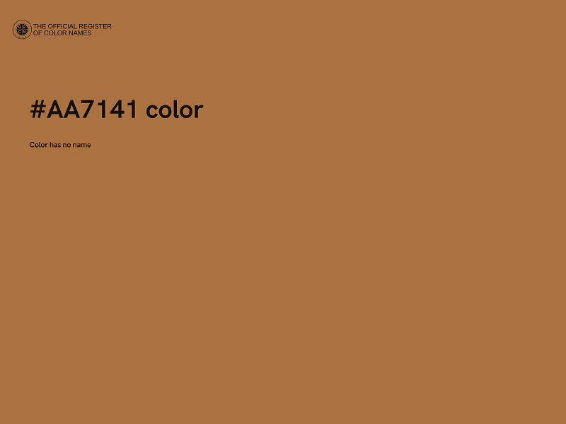 #AA7141 color image