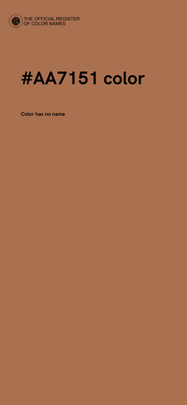 #AA7151 color image