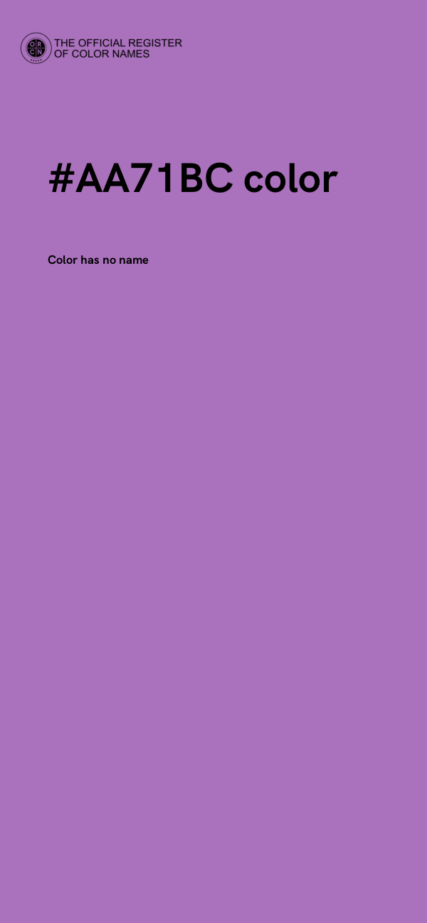 #AA71BC color image