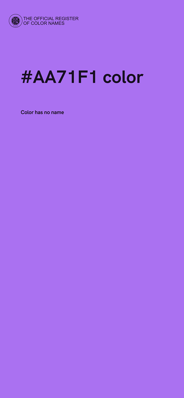 #AA71F1 color image
