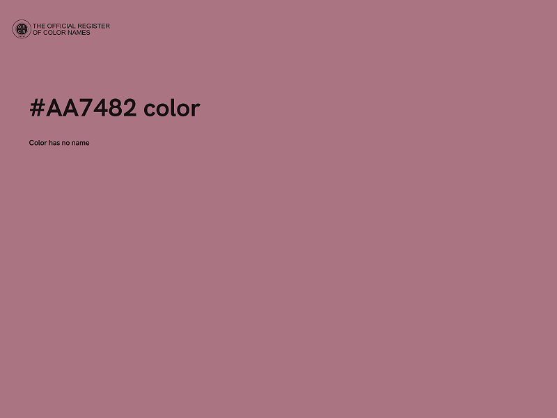 #AA7482 color image