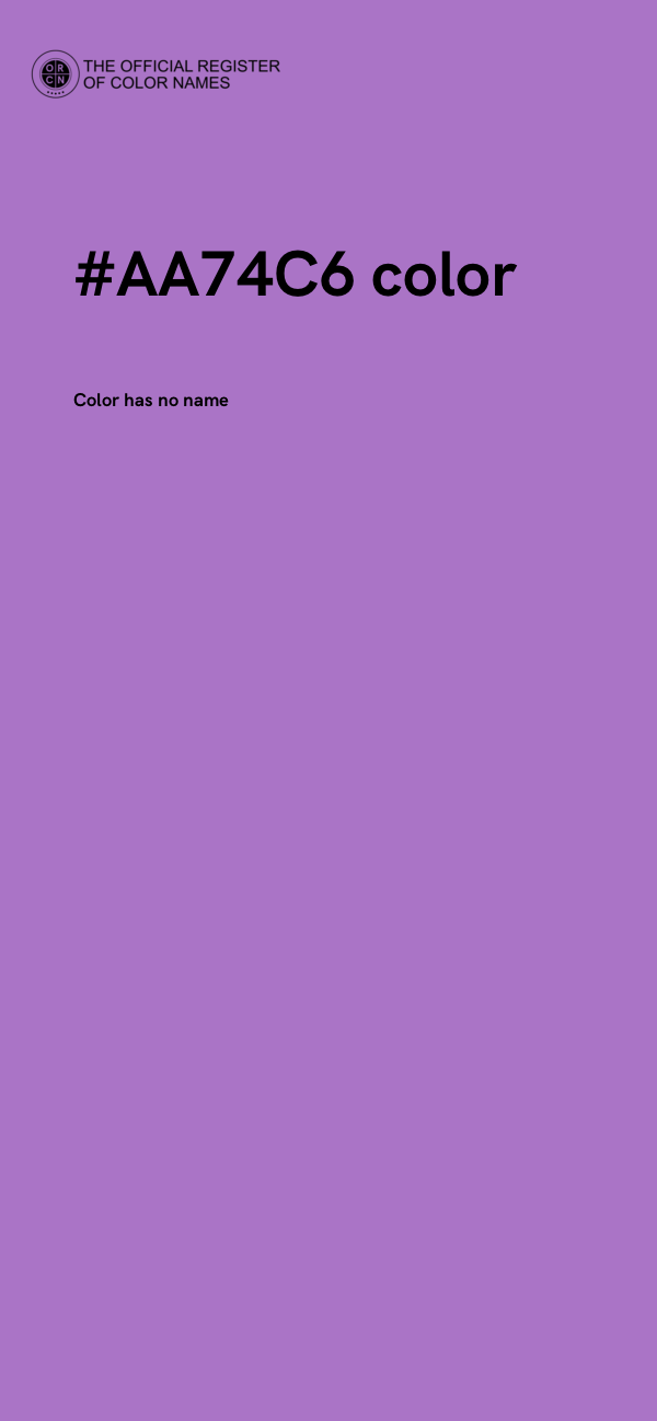 #AA74C6 color image