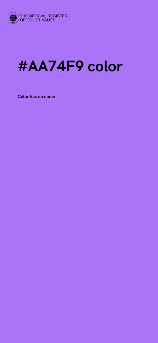 #AA74F9 color image