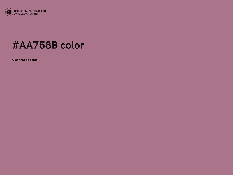 #AA758B color image