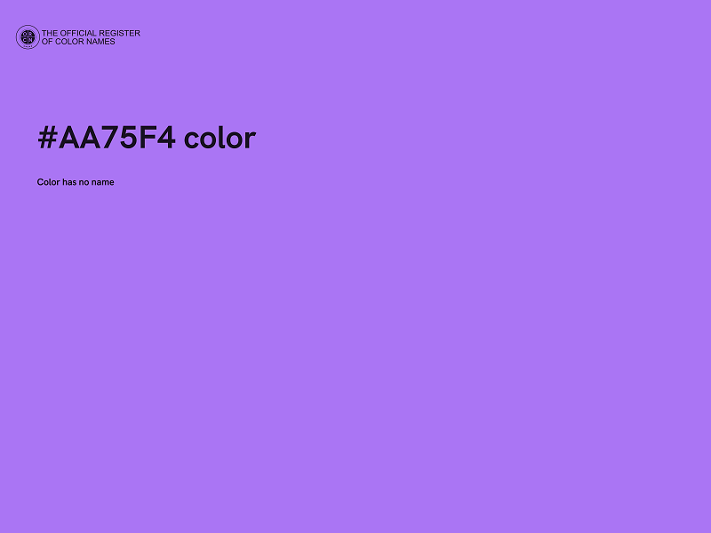 #AA75F4 color image