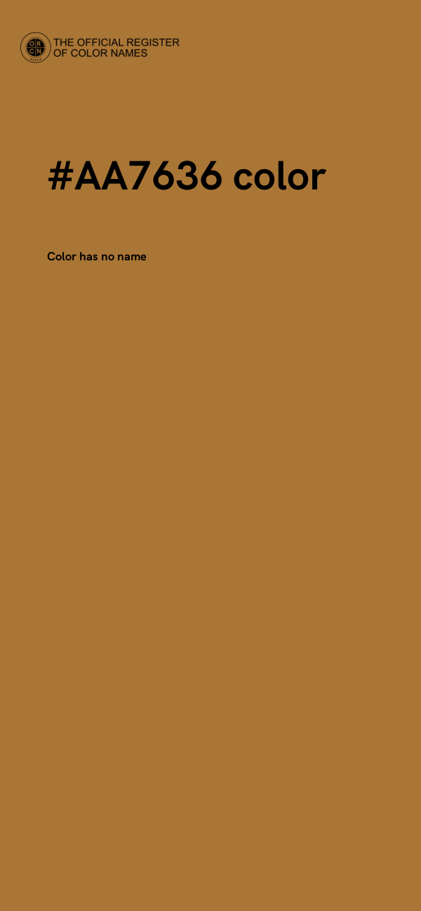 #AA7636 color image