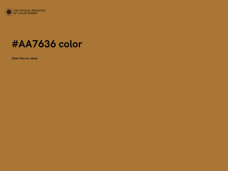 #AA7636 color image