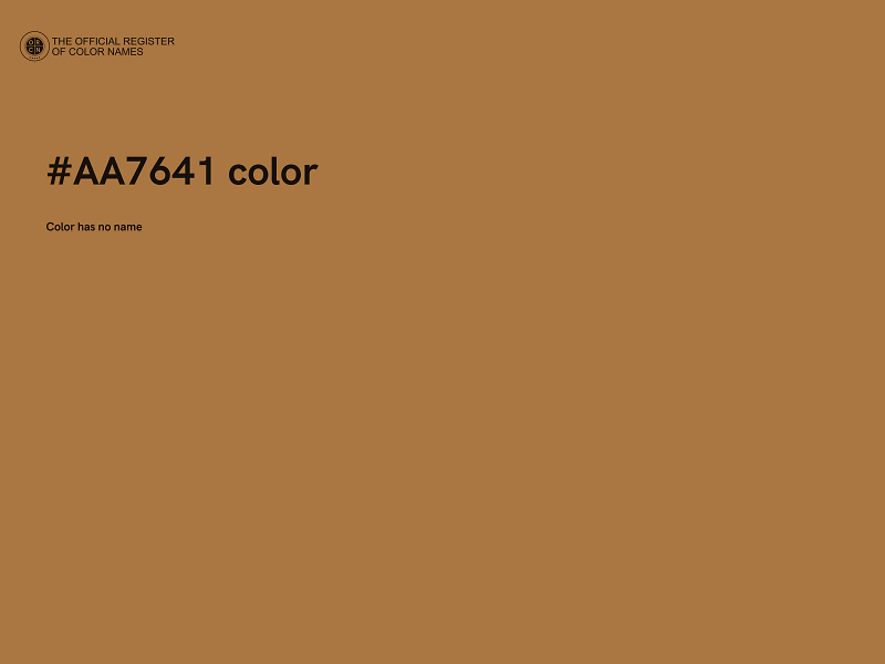 #AA7641 color image