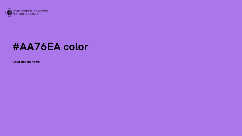#AA76EA color image