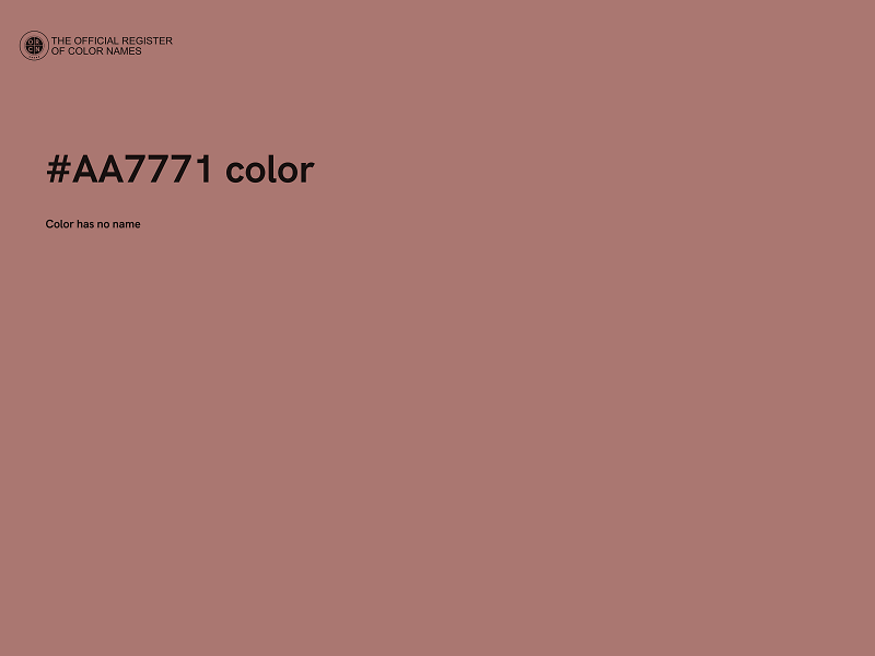 #AA7771 color image