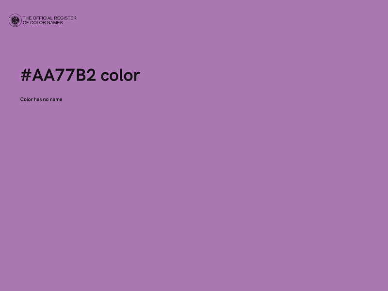 #AA77B2 color image