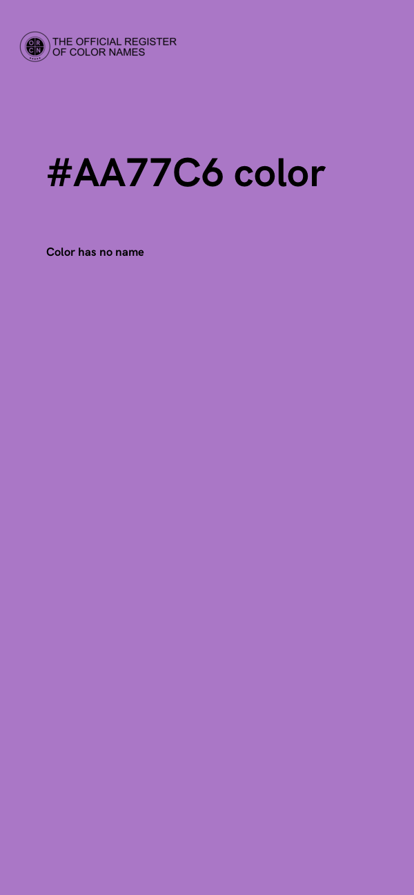 #AA77C6 color image