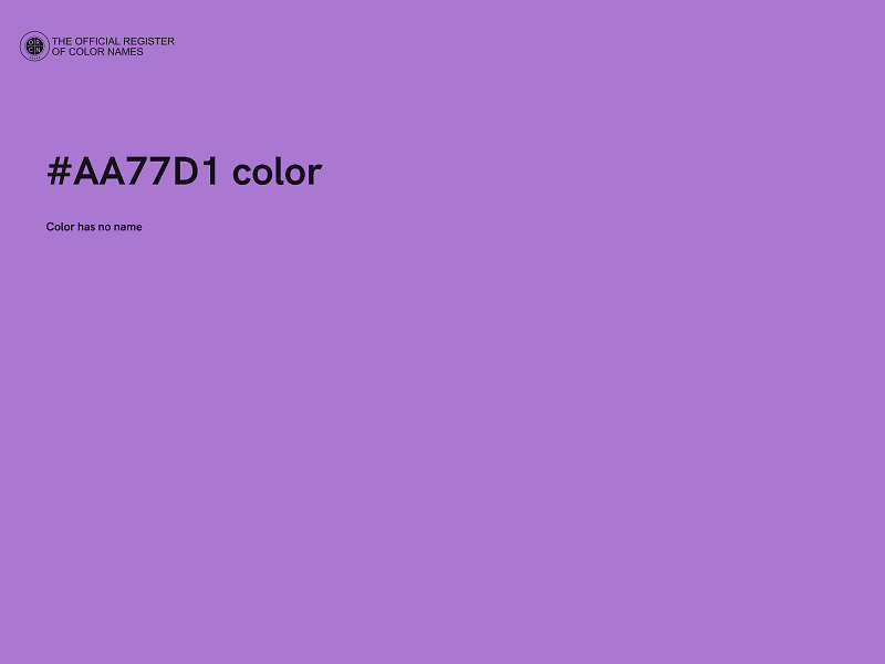 #AA77D1 color image