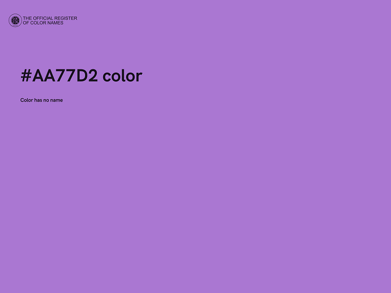 #AA77D2 color image
